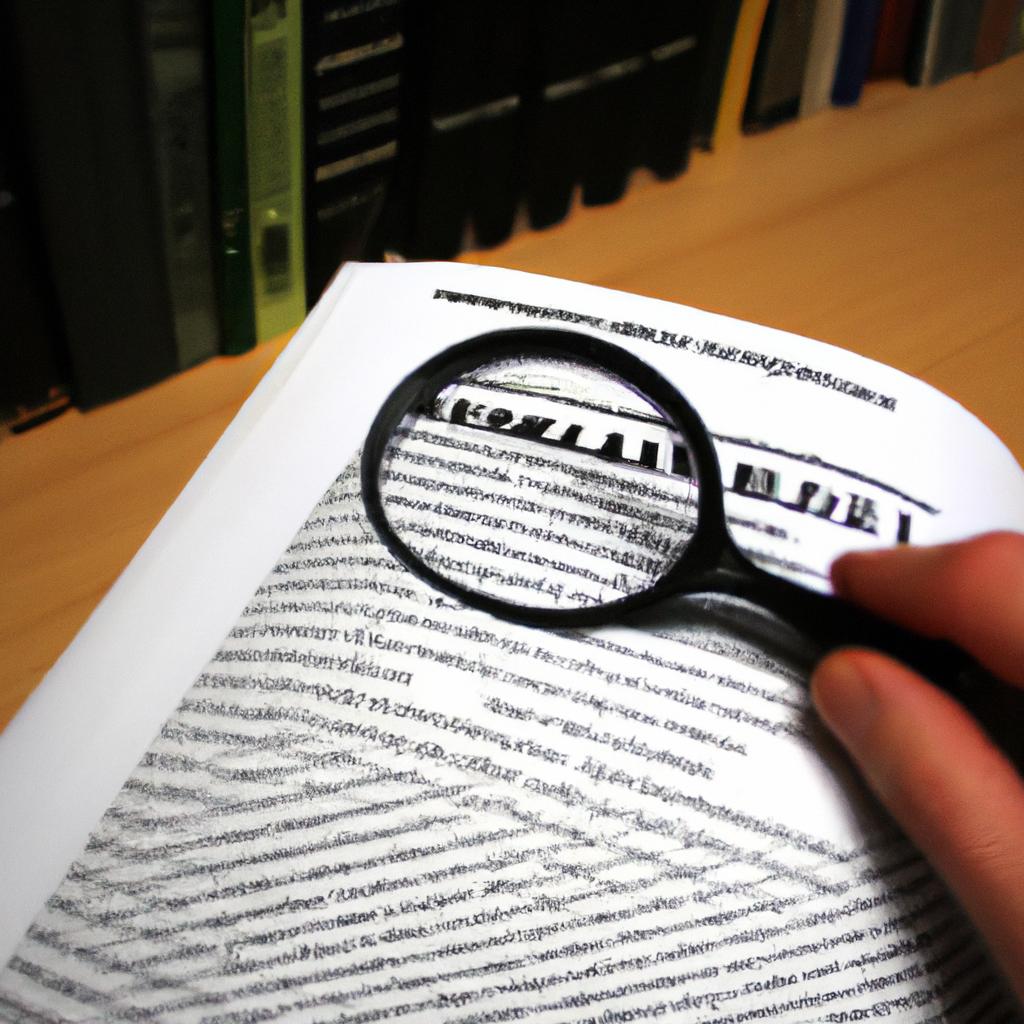 Person reading legal research materials